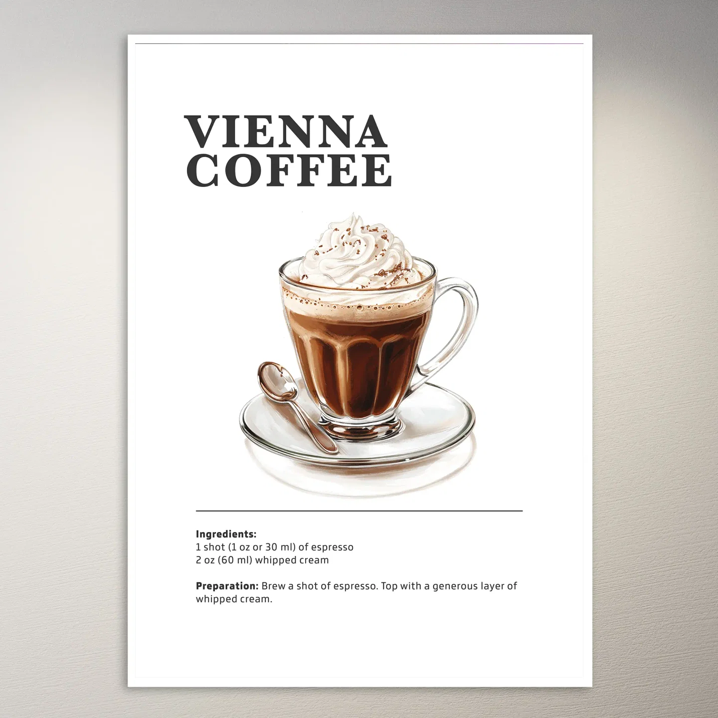 Vienna Coffee Drink Poster