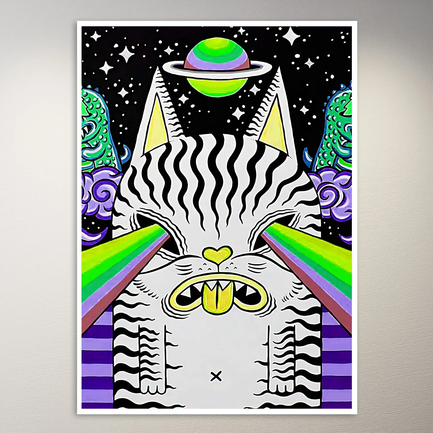 Psychedelic Trippy Aesthetic Wall Poster