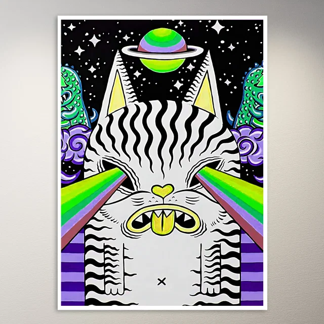 Psychedelic Trippy Aesthetic Wall Poster