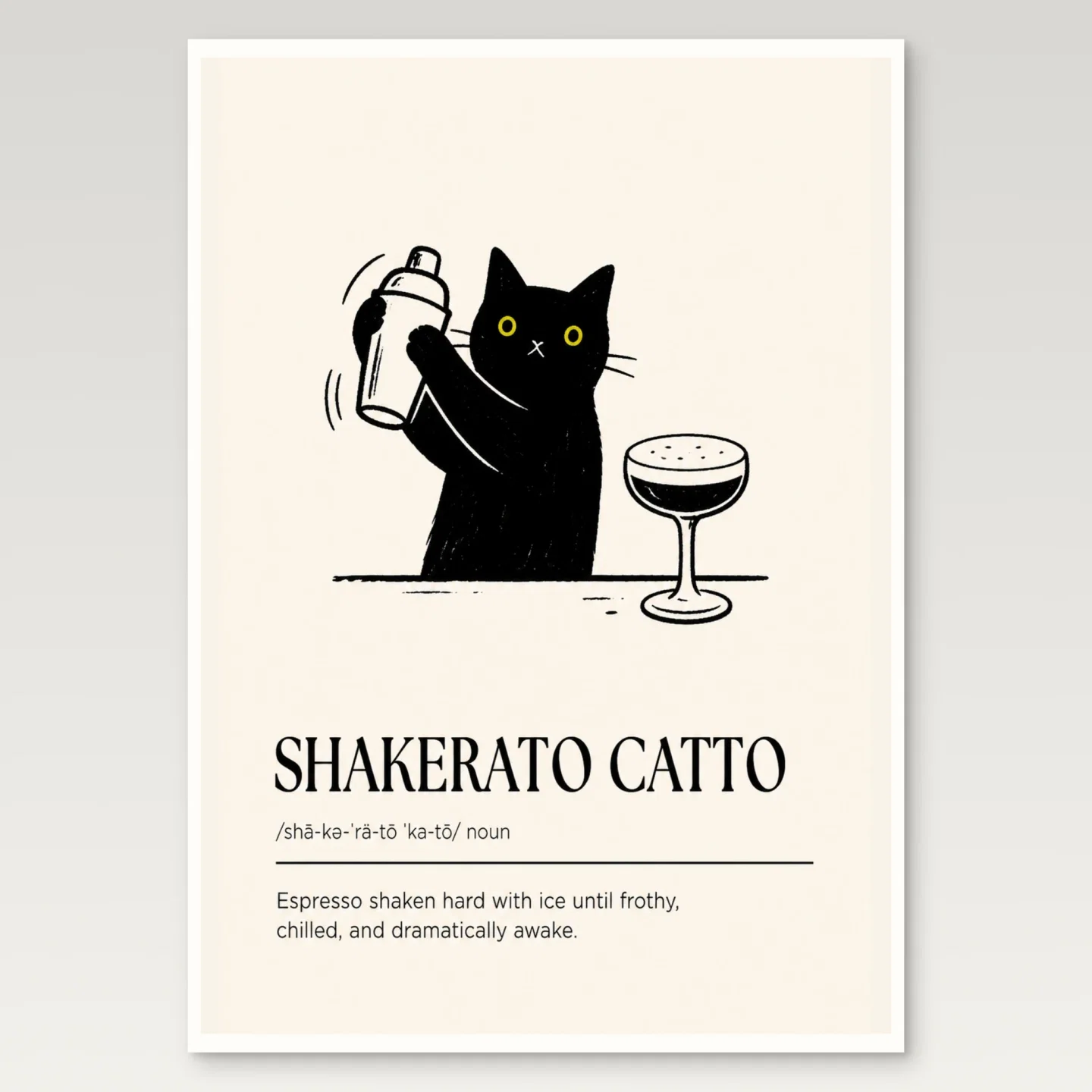 Shakerato Catto Poster mockup