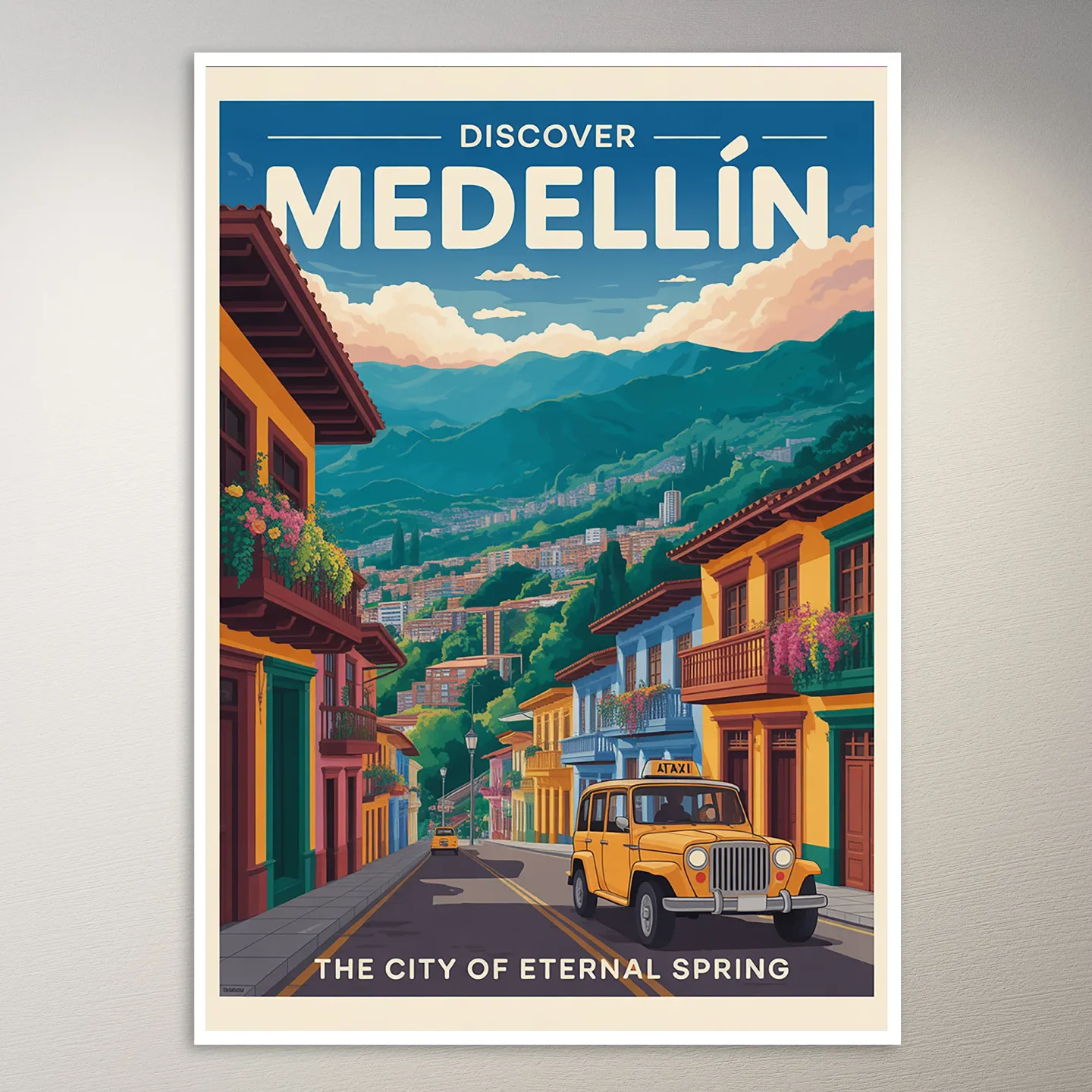 Medellin Travel Poster