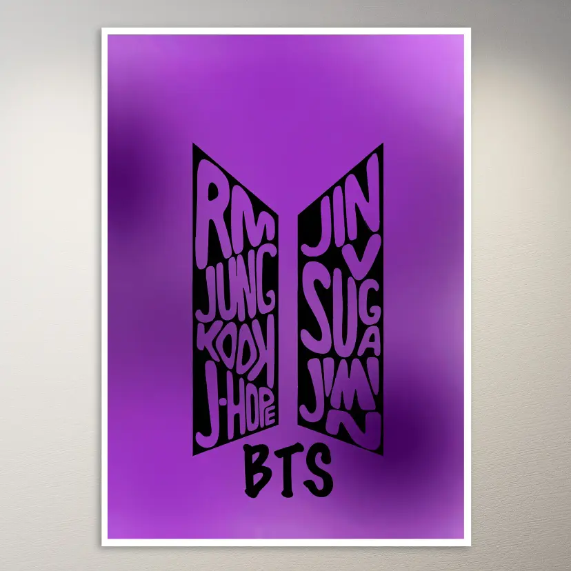 BTS RM, Jin, Suga, J-Hope, Jimin, Jungkook Poster