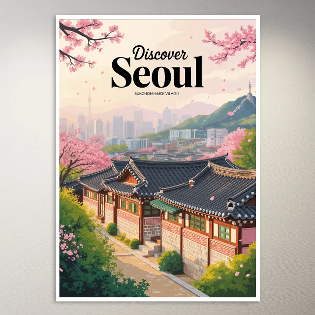 Seoul Travel Poster