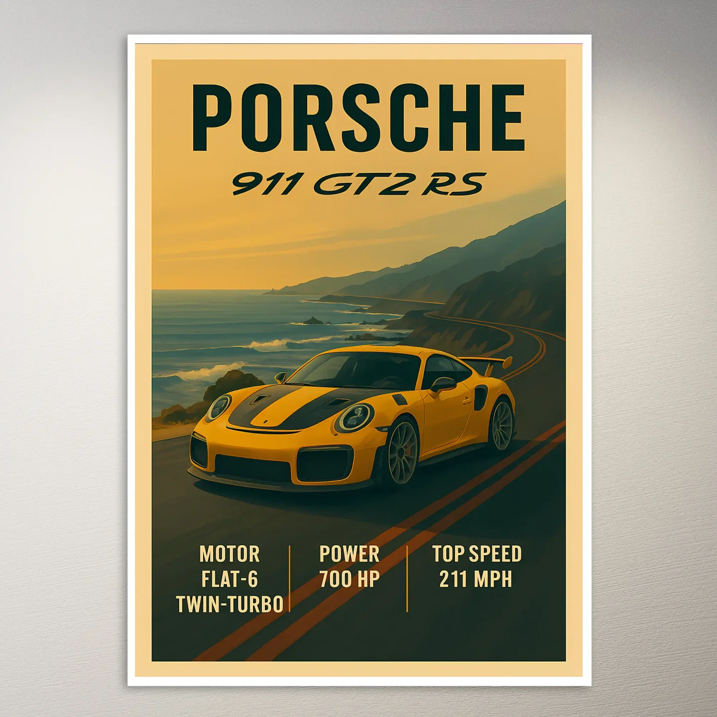 Porsche 911 GT2 RS Poster