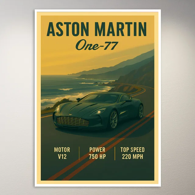Aston Martin One-77 Roadster Poster