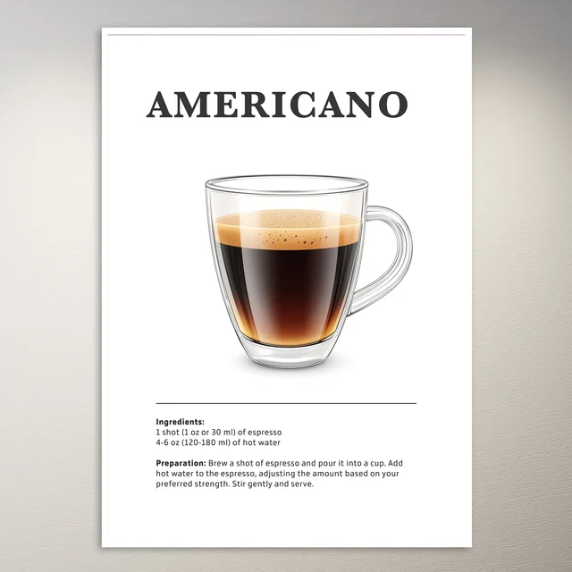Americano Coffee Drink Poster