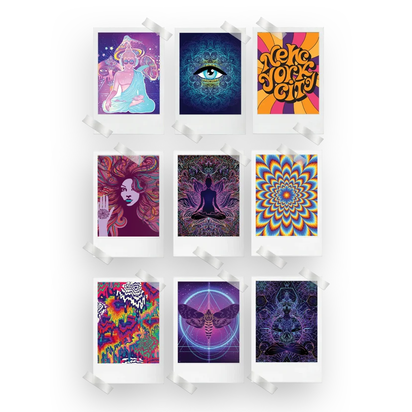 Psychedelic Aesthetic Set of 9