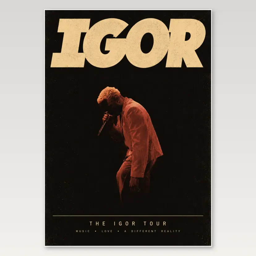 Blond Minimal Singer A4 Poster