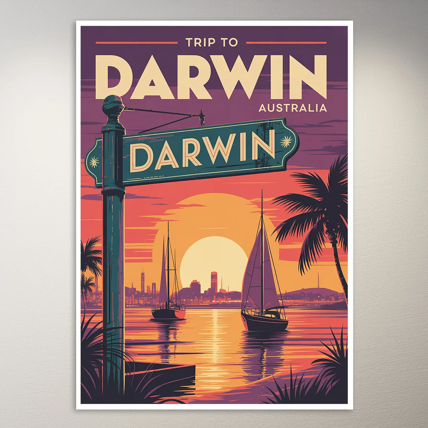 Darwin Travel Poster