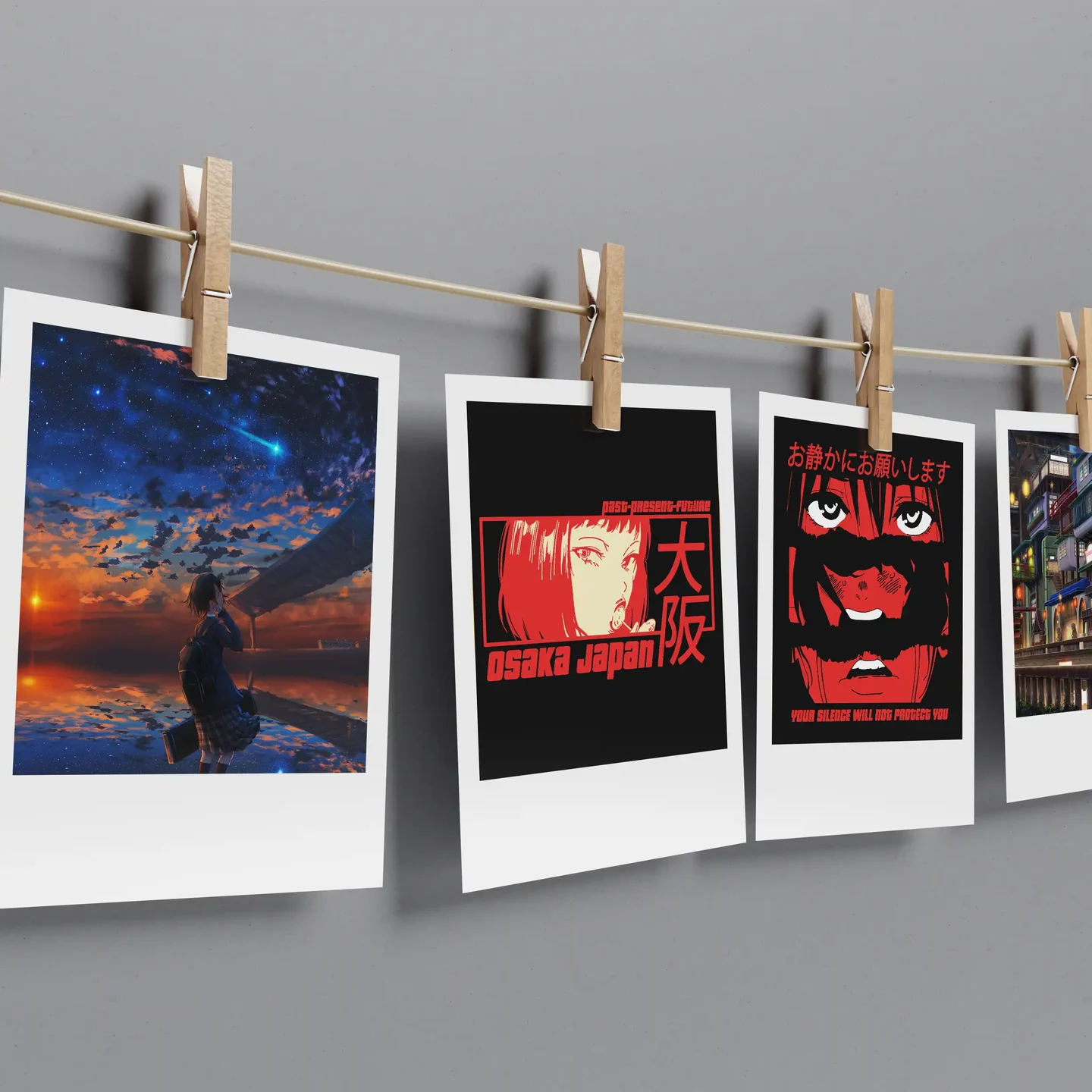 Anime Aesthetic Prints Set of 15