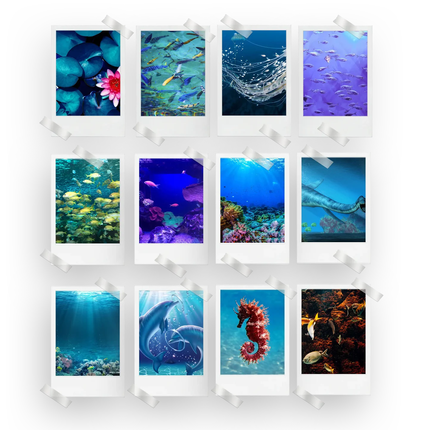 Aquatic Prints Set of 12