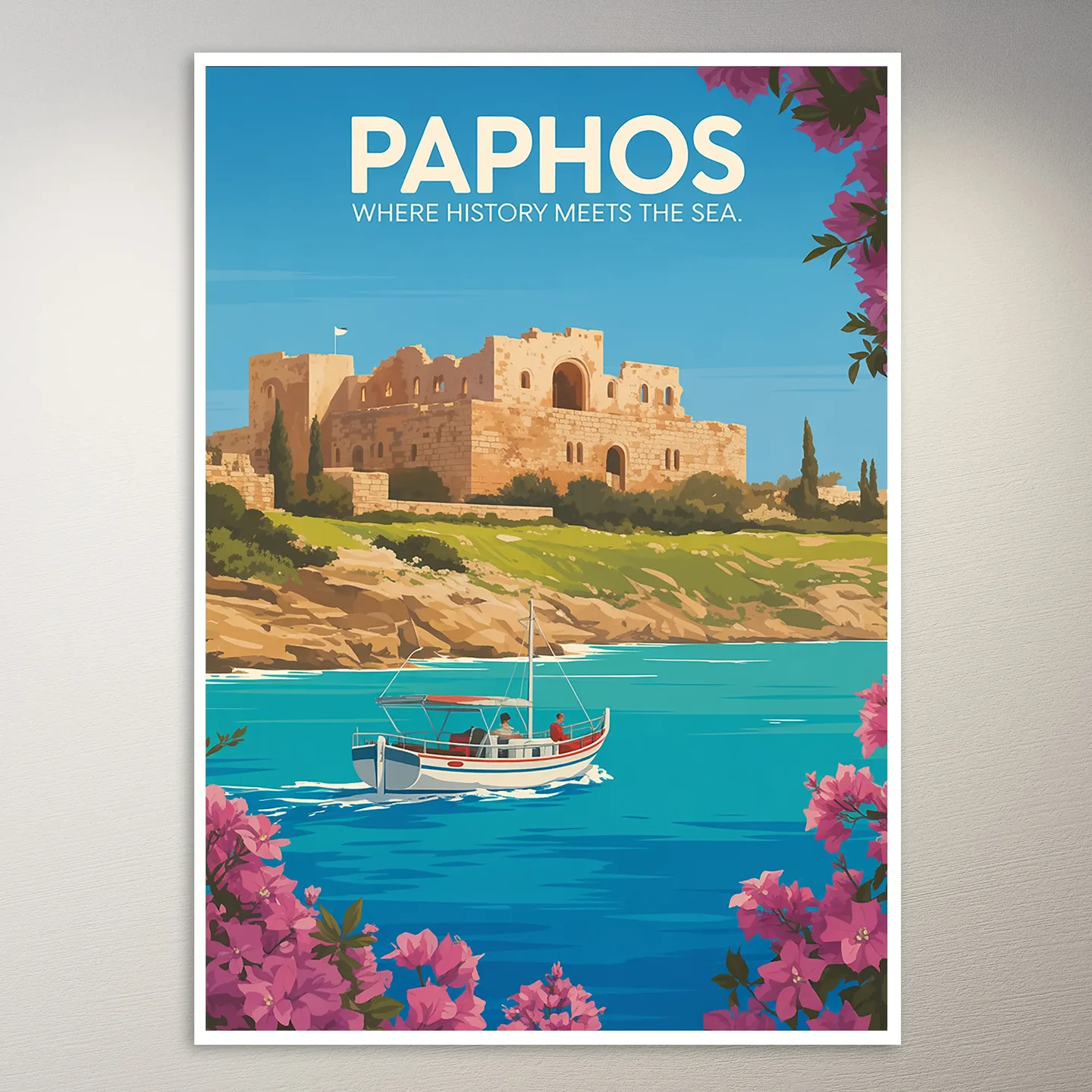 Paphos Travel Poster