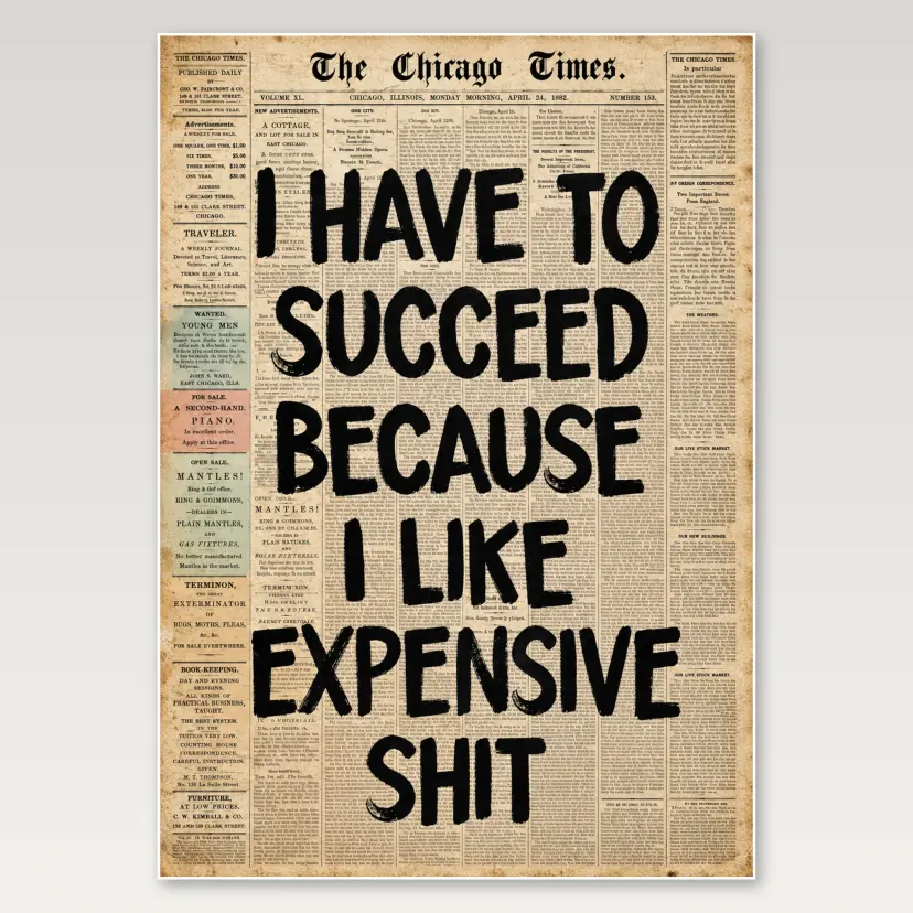 Succeeded Because A4 Poster