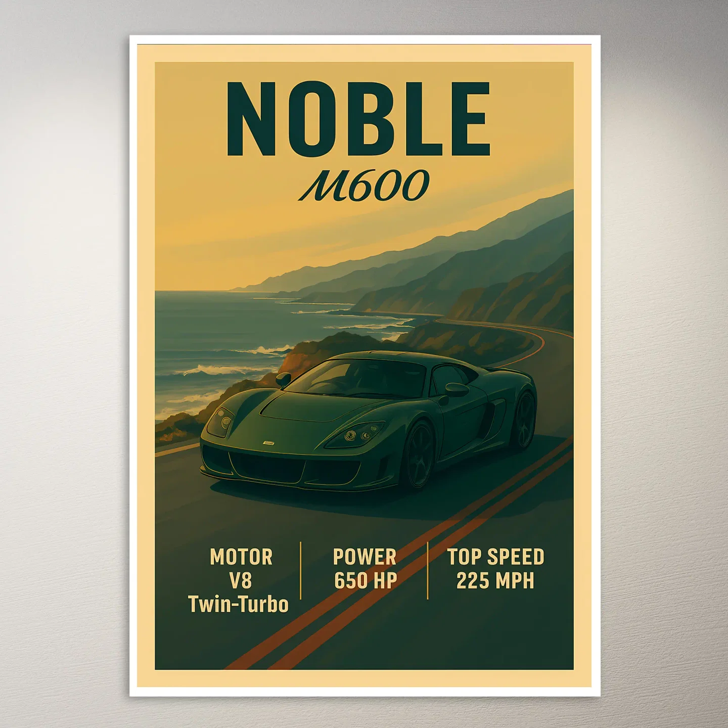 Noble M600 Sports Car Poster