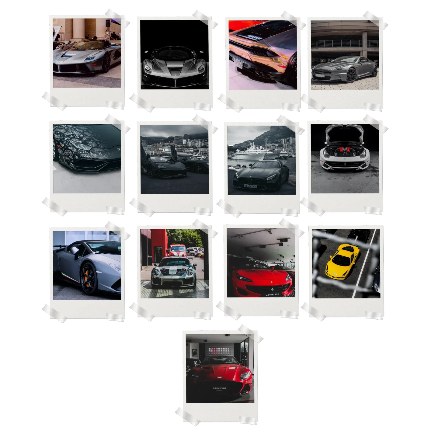 Supercars Prints Set of 13