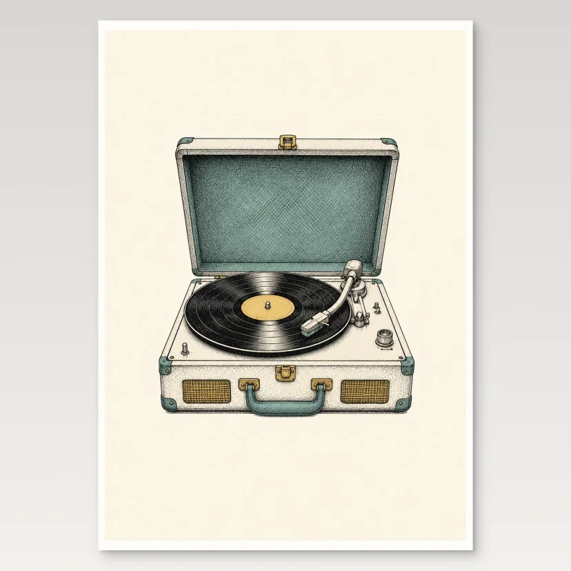 Record Player Poster