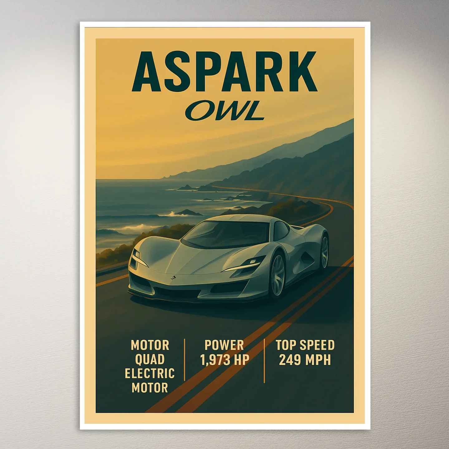 Aspark Owl Sports Car Poster