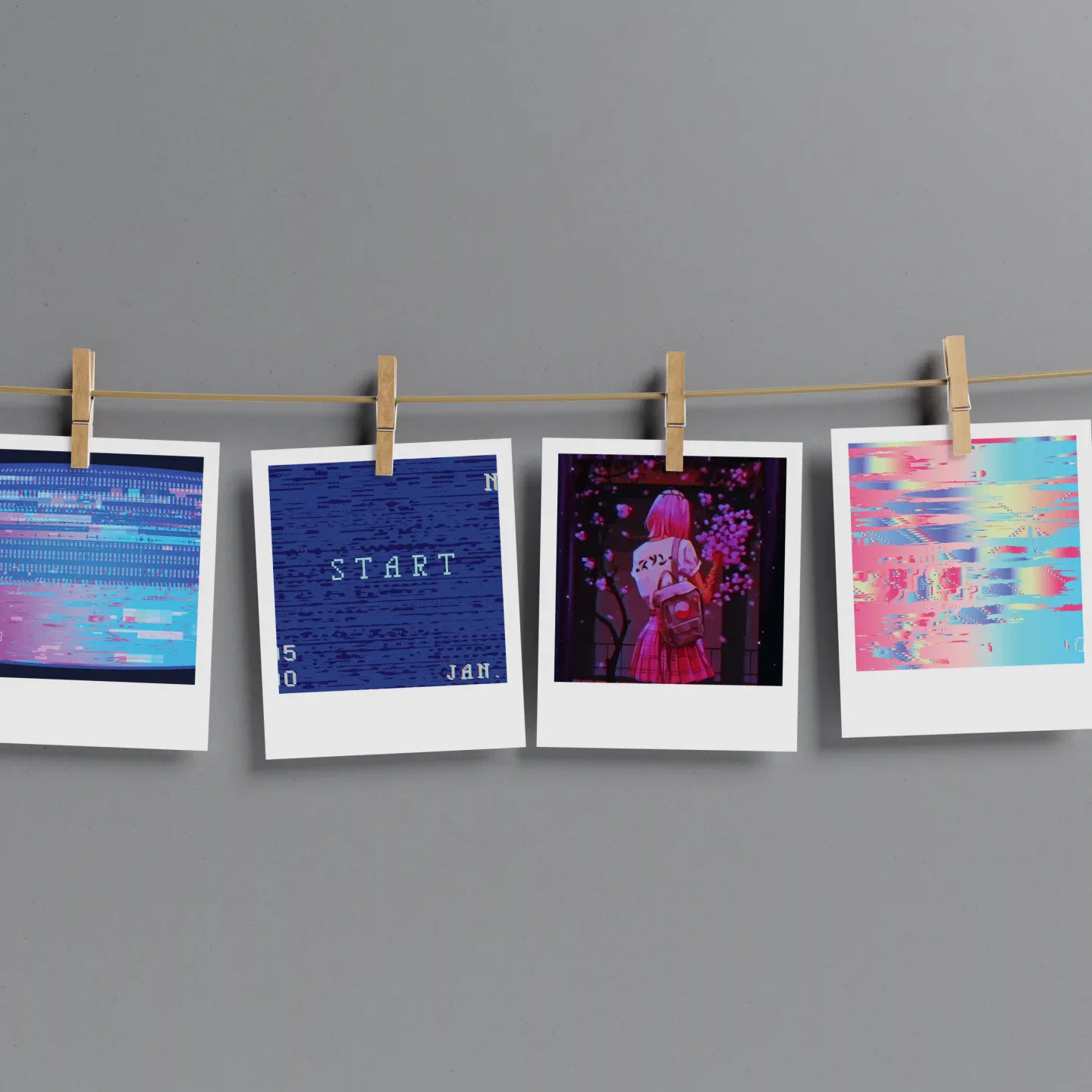 VHS Aesthetic Prints Set of 15