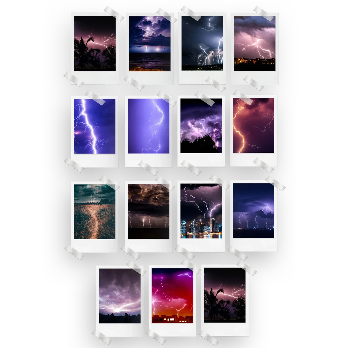 Lightning Prints Set of 15