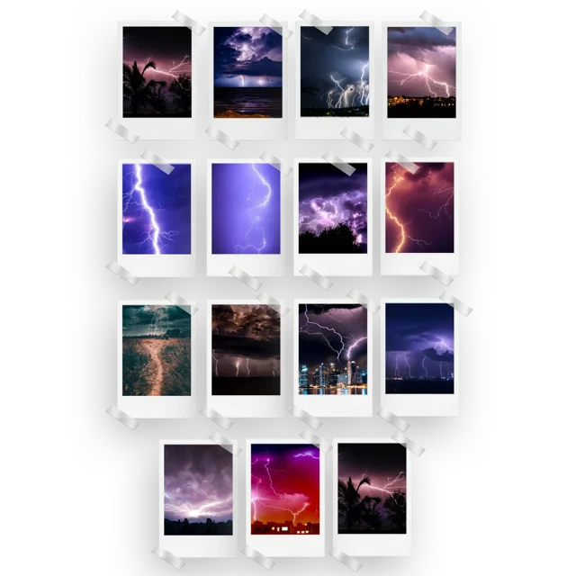 Lightning Prints Set of 15