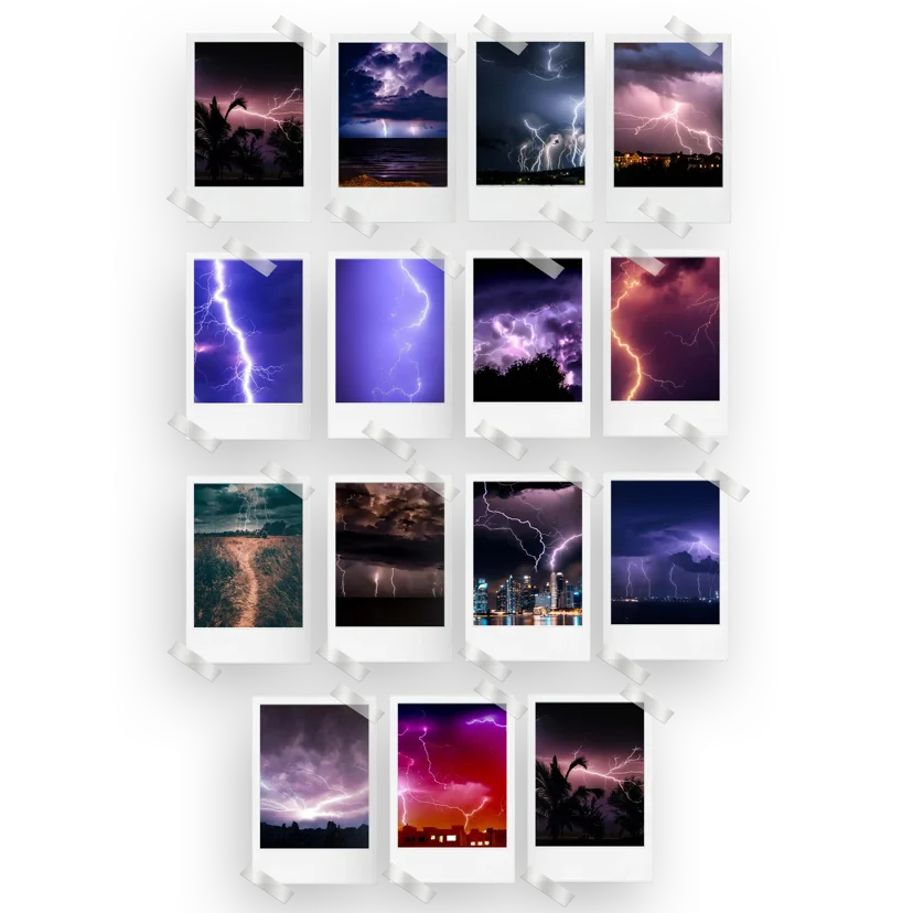 Lightning Prints Set of 15