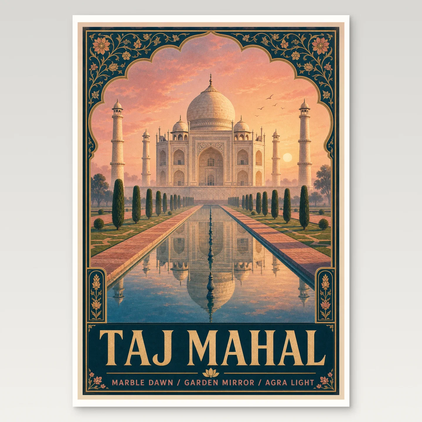 Taj Mahal Poster mockup