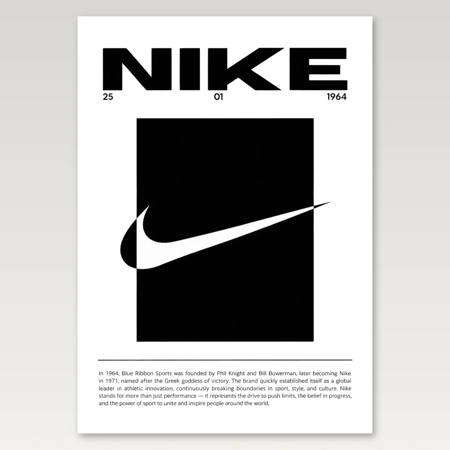 Minimal Sport Mark A4 Poster mockup