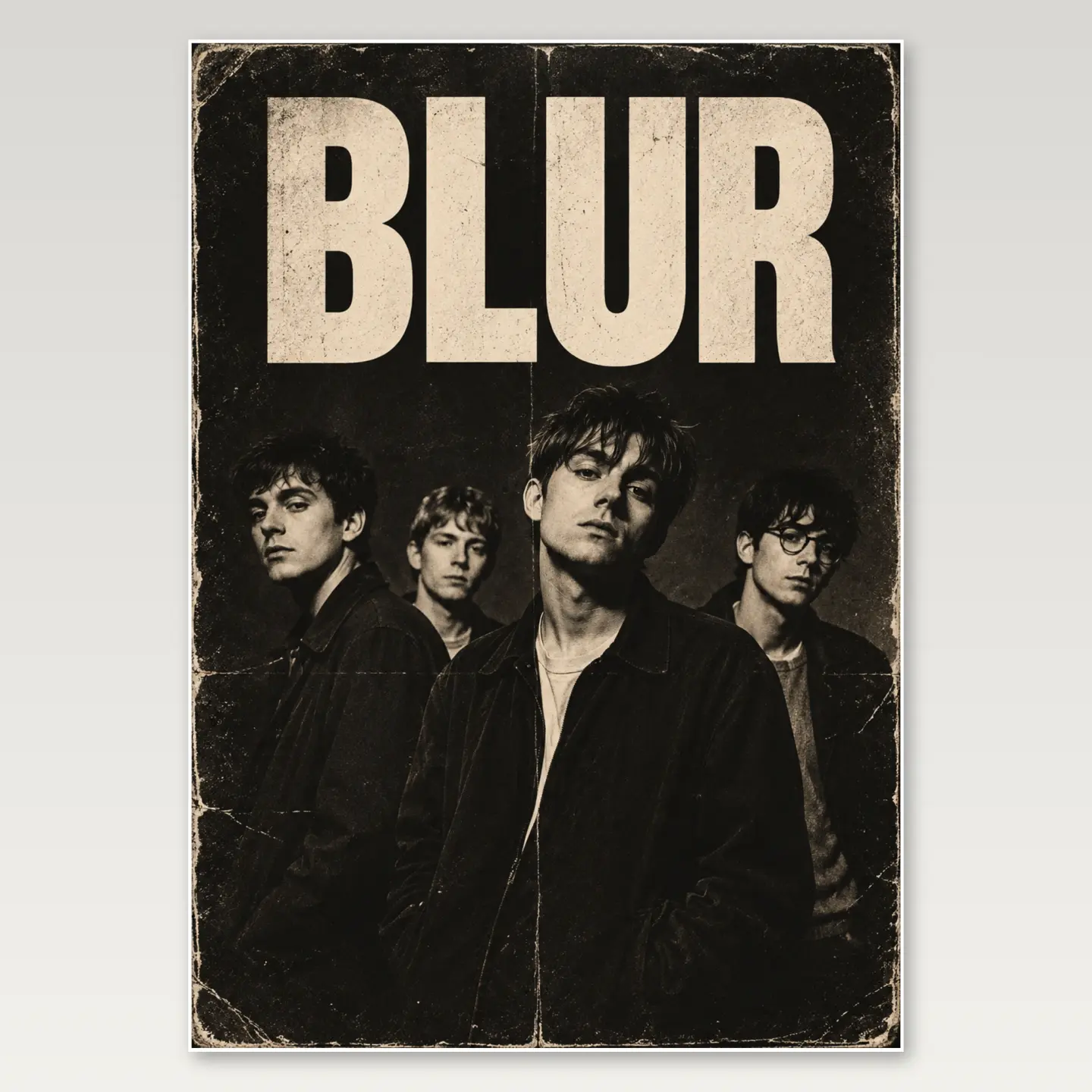 Blur Band A4 Poster mockup
