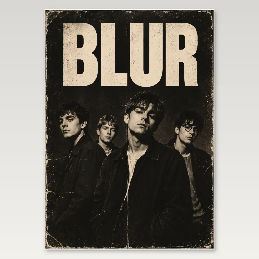Blur Band A4 Poster