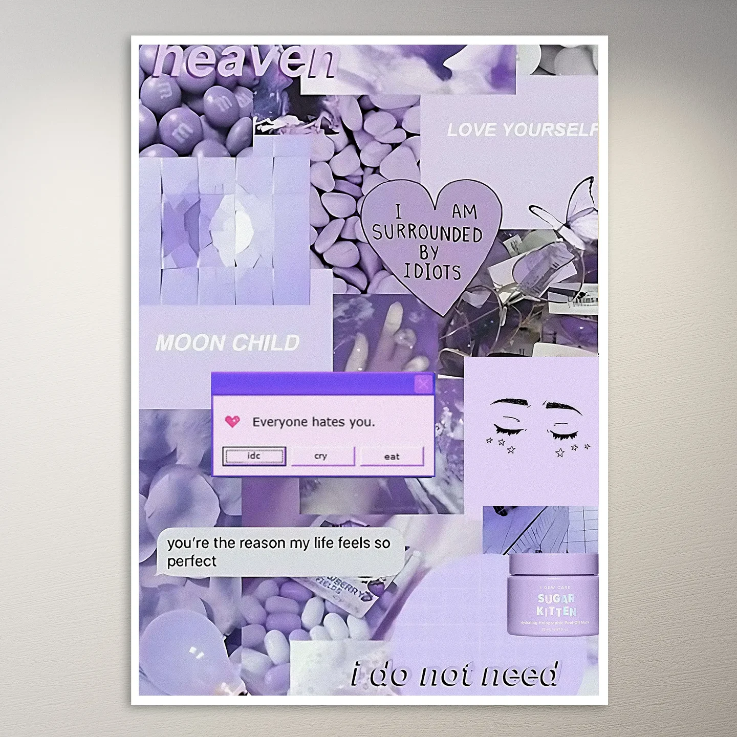 Lilac Aesthetic Moodboard | Aesthetic Poster