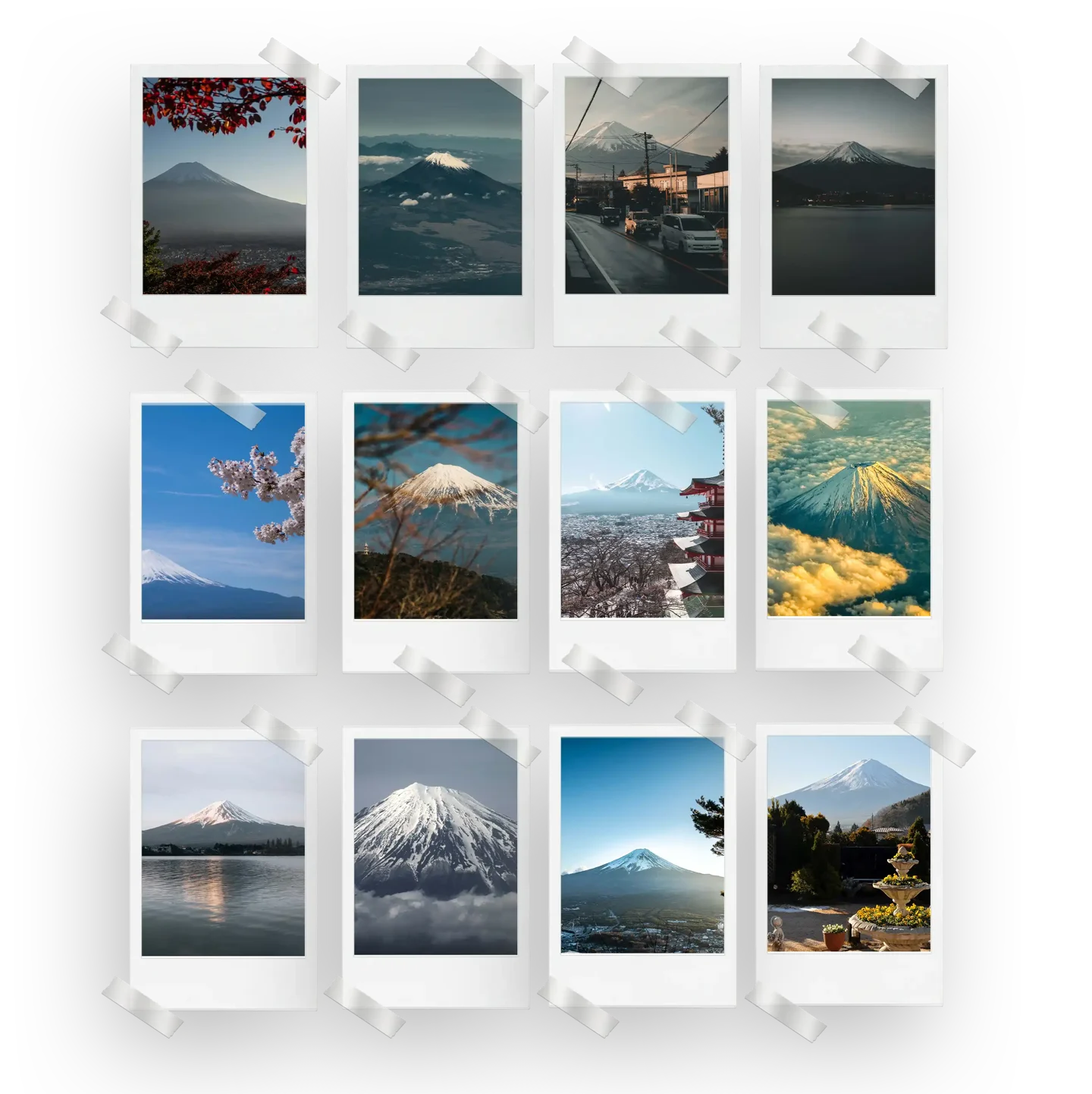 Mt Fuji Prints Set of 12