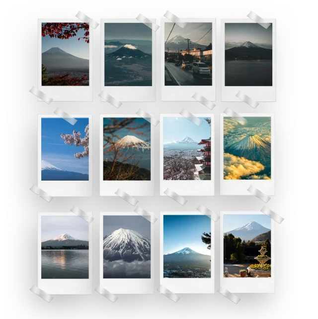 Mt Fuji Prints Set of 12