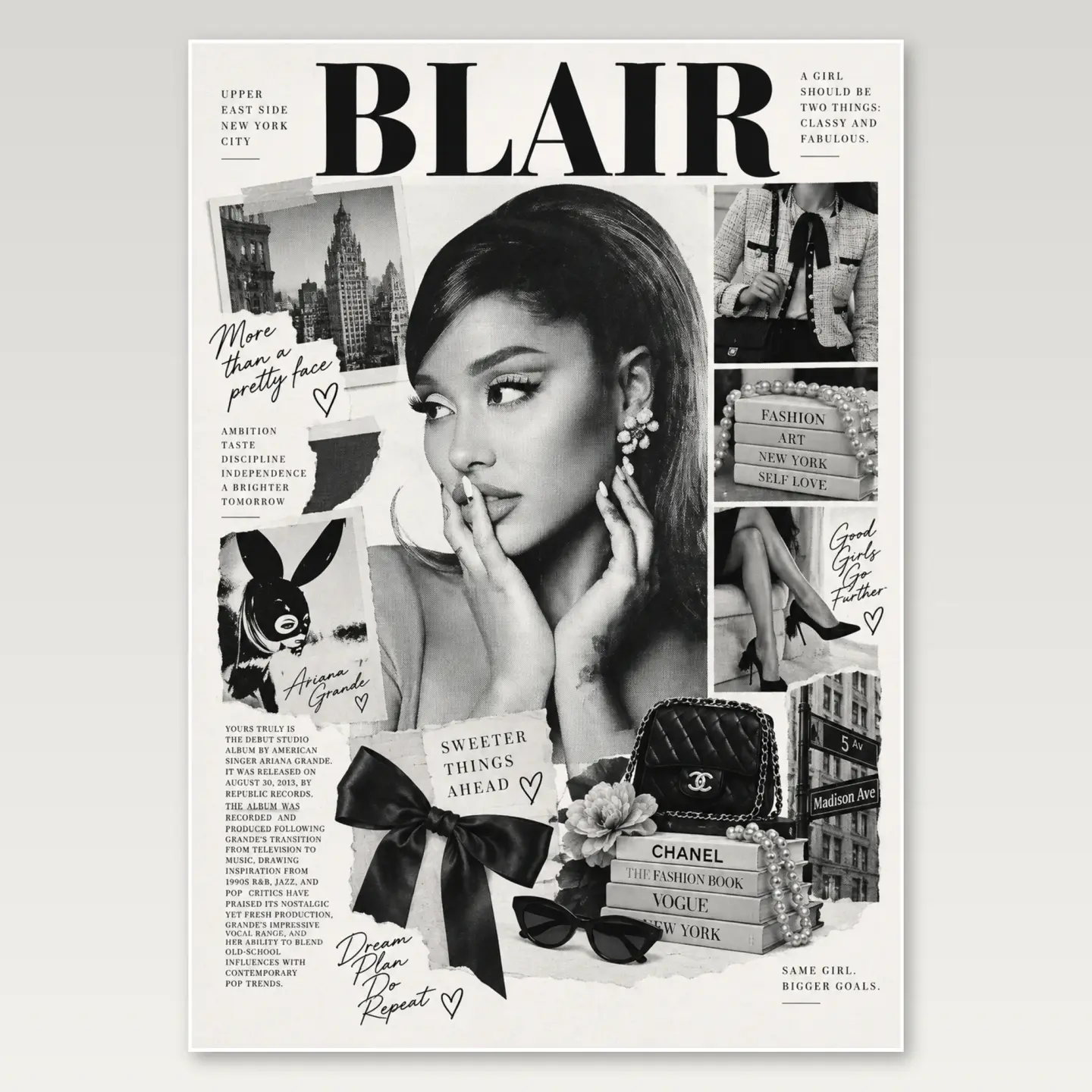 Blair Moodboard A4 Poster mockup
