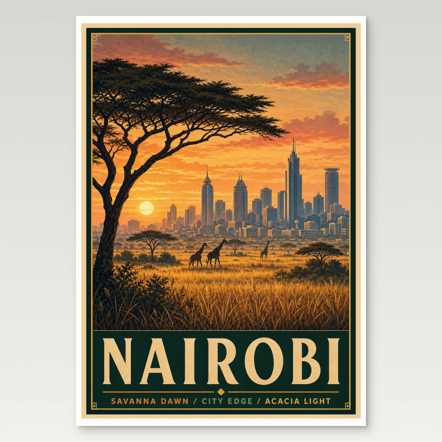 Nairobi Poster mockup