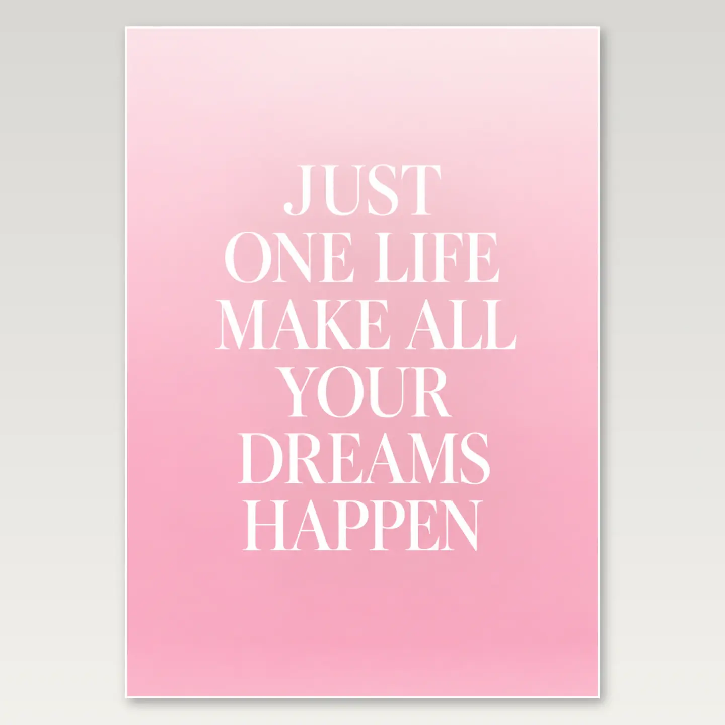 One Life Dreams A4 Poster mockup