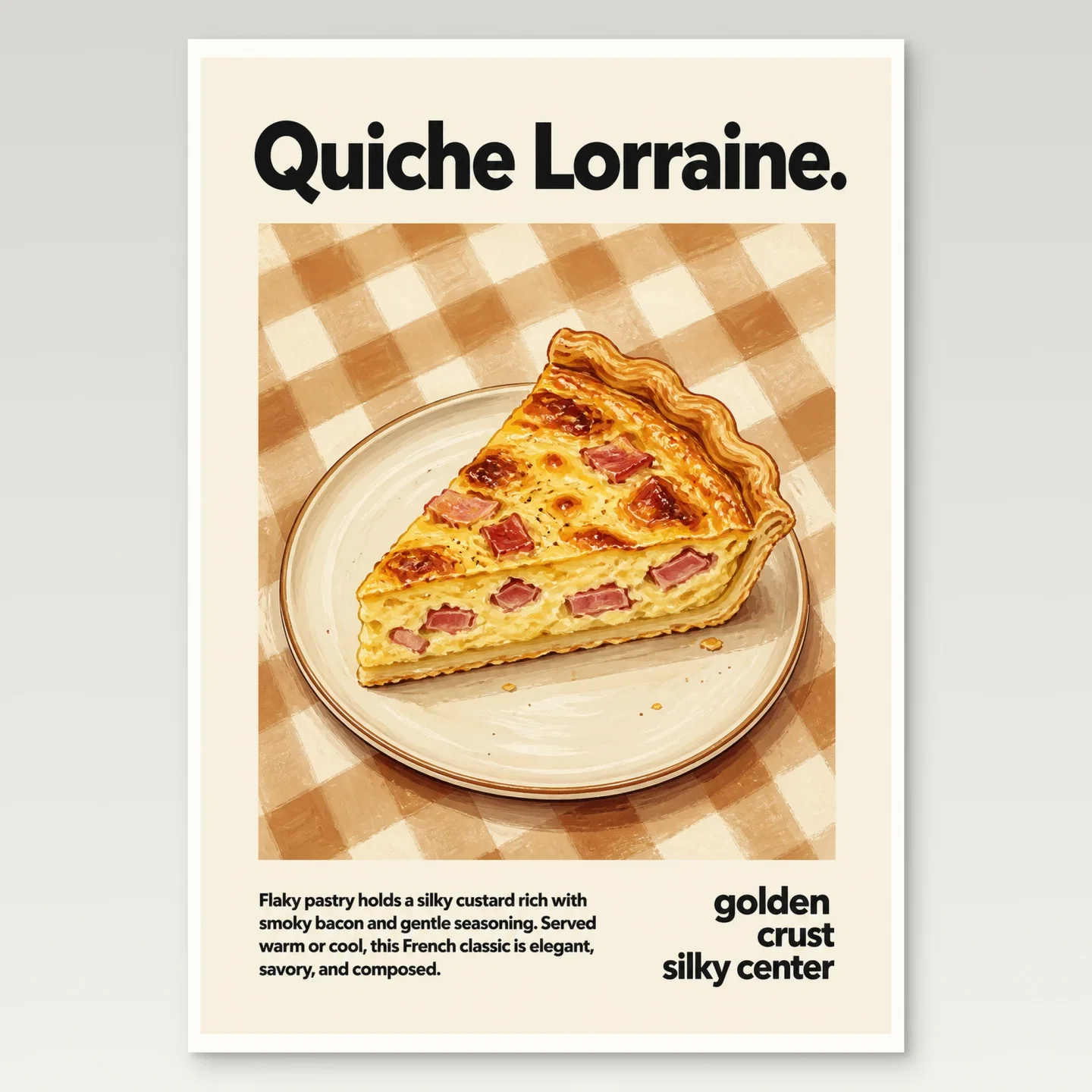 Quiche Lorraine Poster mockup