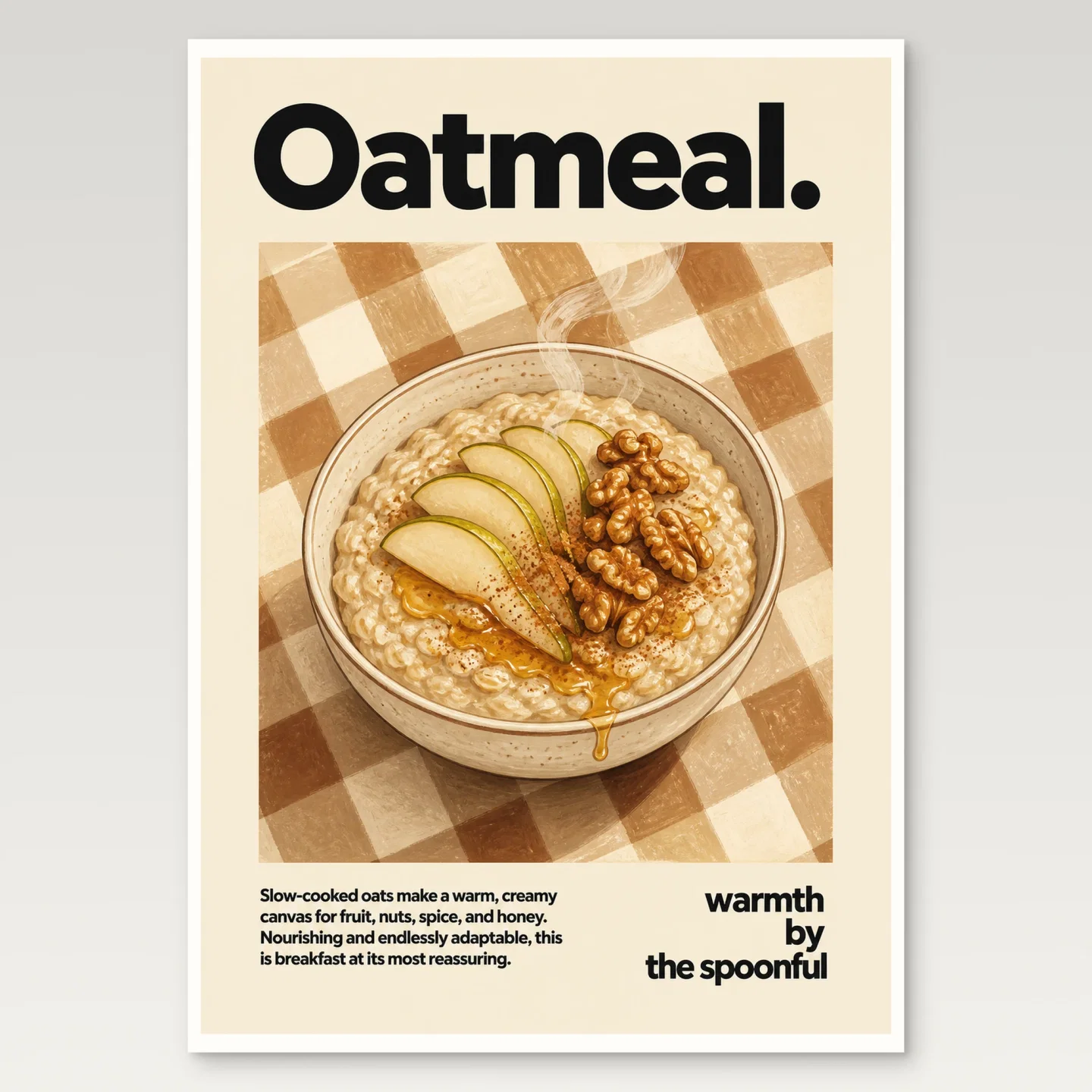 Oatmeal Poster mockup