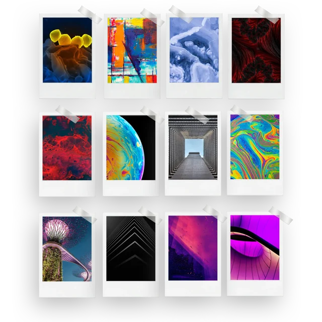 Geometric Abstract Prints Set of 12