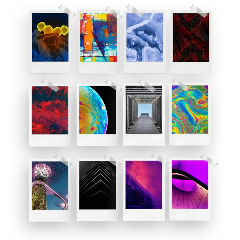 Geometric Abstract Prints Set of 12