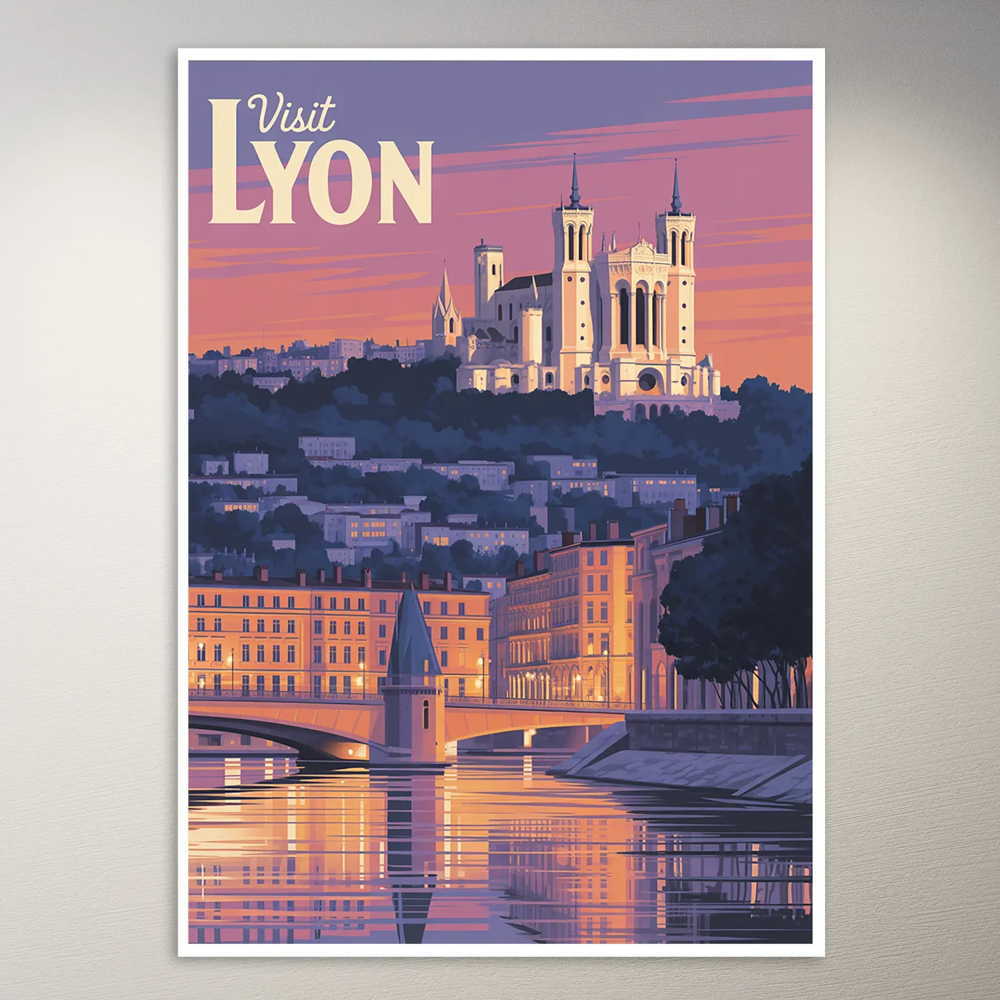 Lyon Travel Poster