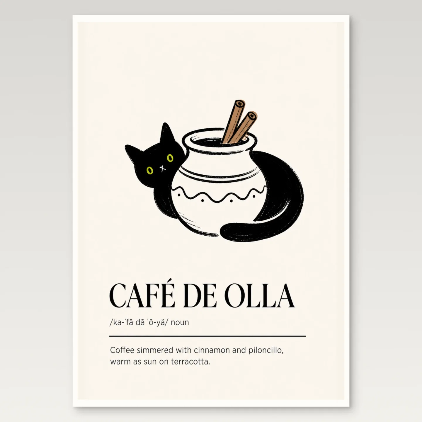 Cafe de Olla Poster mockup