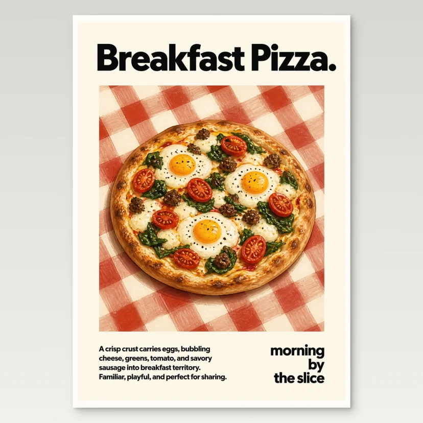 Breakfast Pizza Poster
