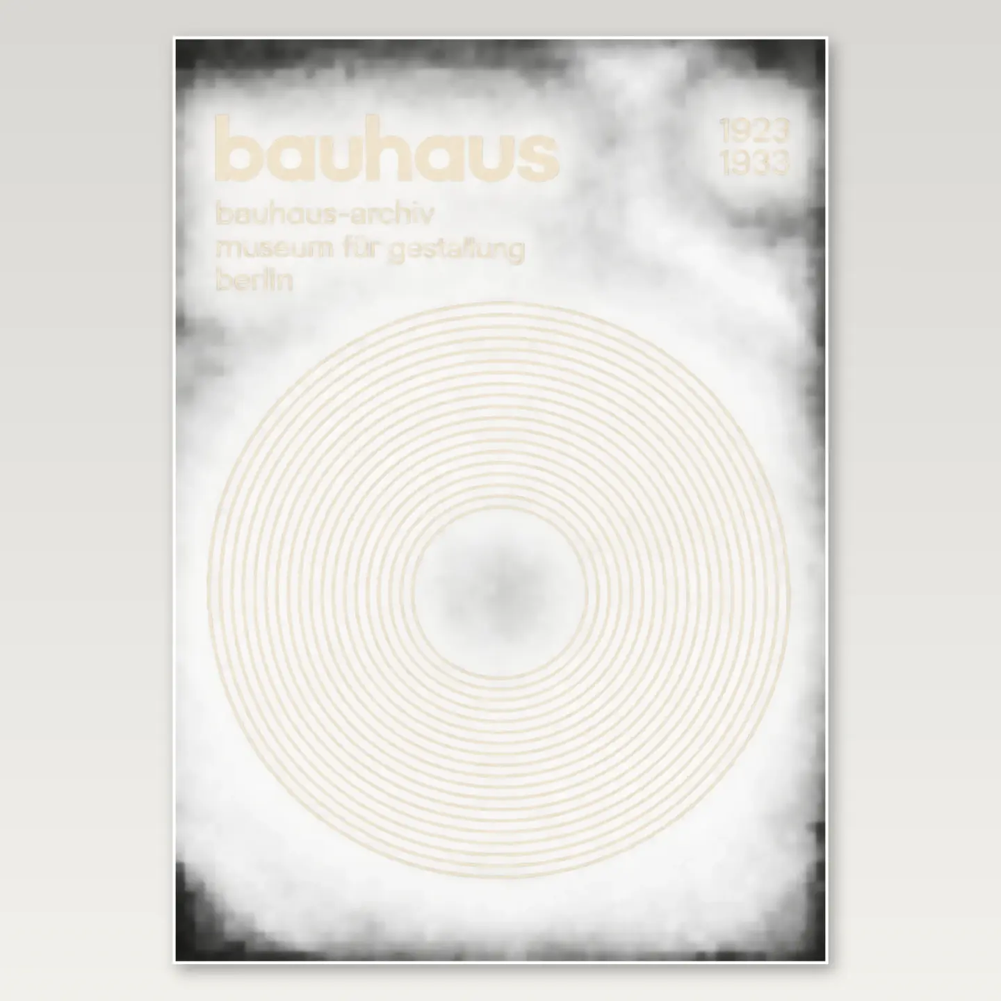 Bauhaus Rings A4 Poster mockup