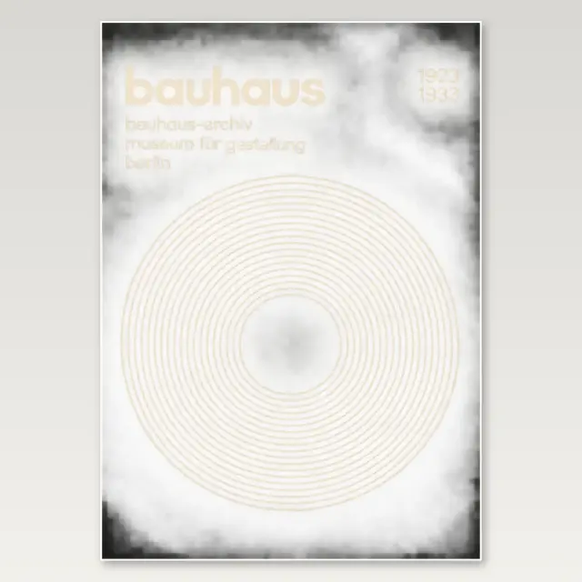 Bauhaus Rings A4 Poster