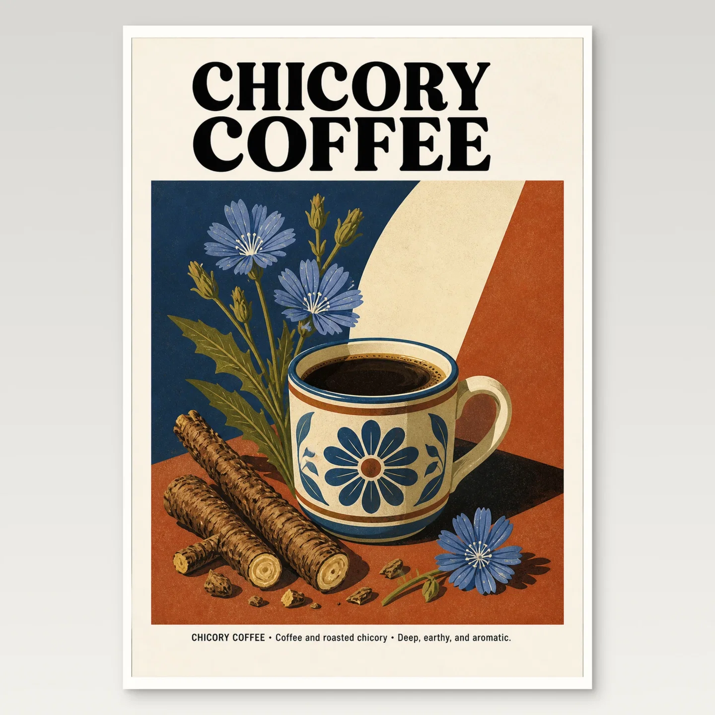 Chicory Coffee Poster mockup