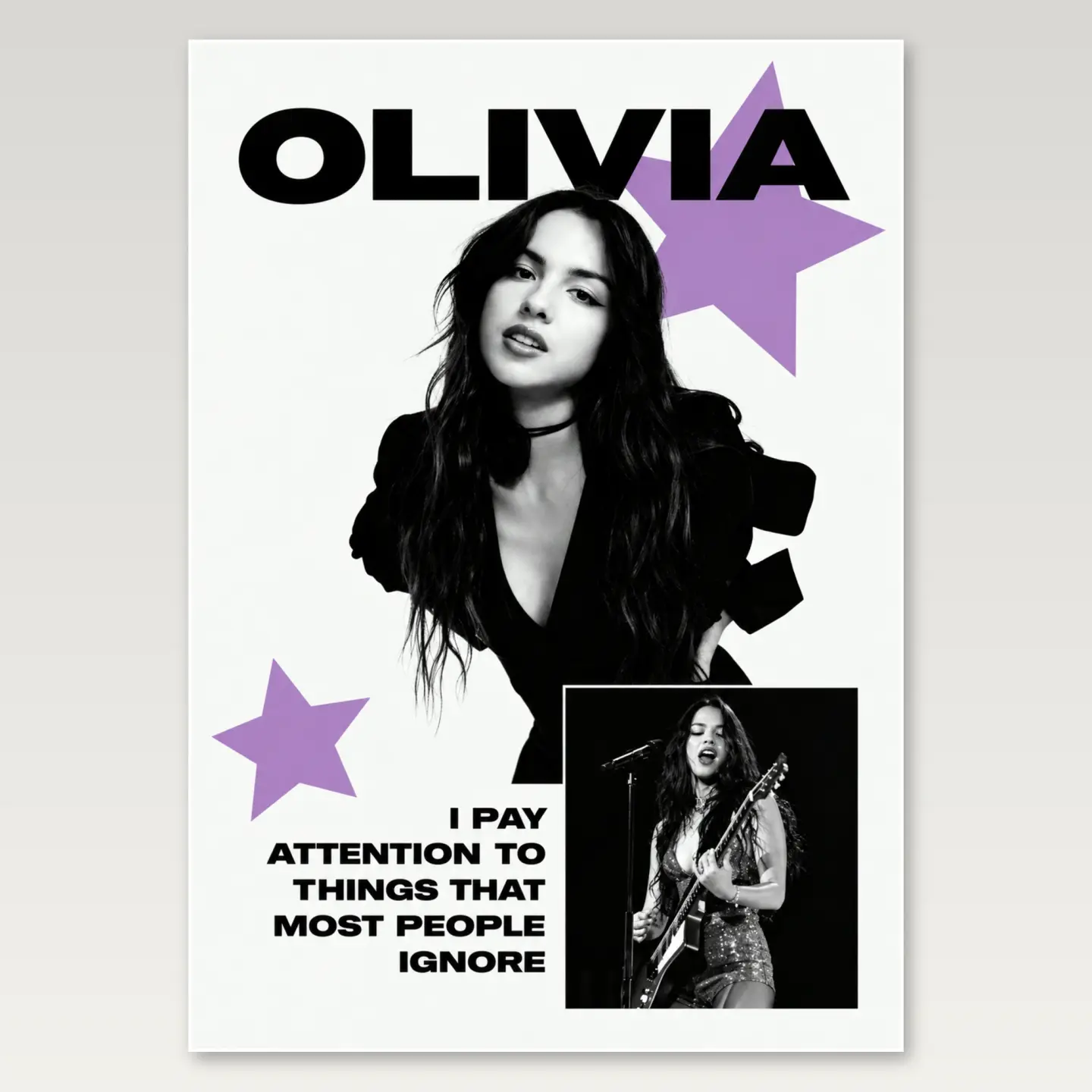 Olivia Editorial A4 Poster mockup
