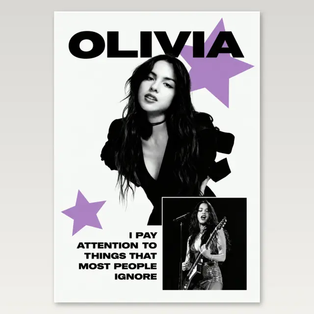 Olivia Editorial A4 Poster