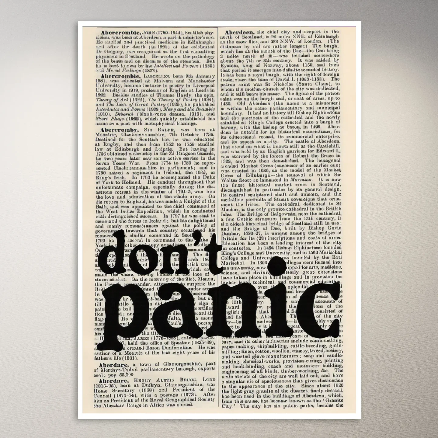 Don't Panic Poster