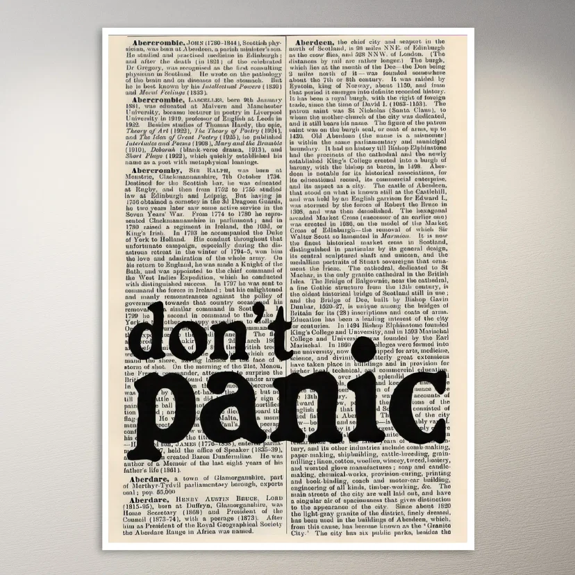 Don't Panic Poster