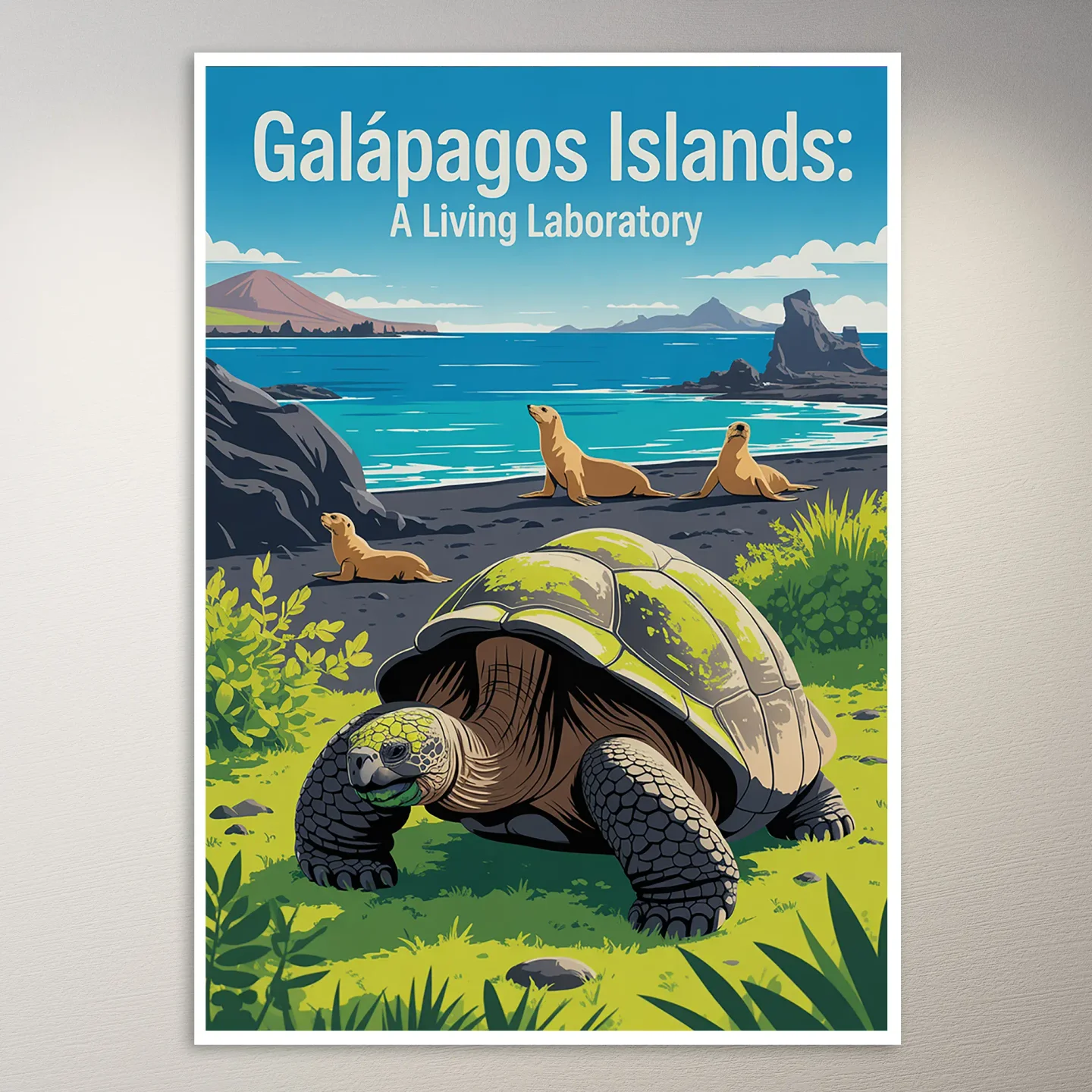 Galapagos Islands Travel Poster